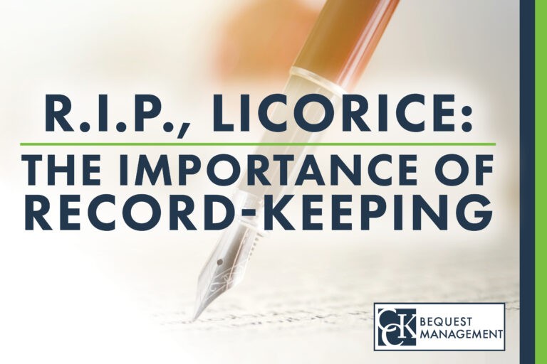 R.I.P., Licorice: The Importance of Record-Keeping